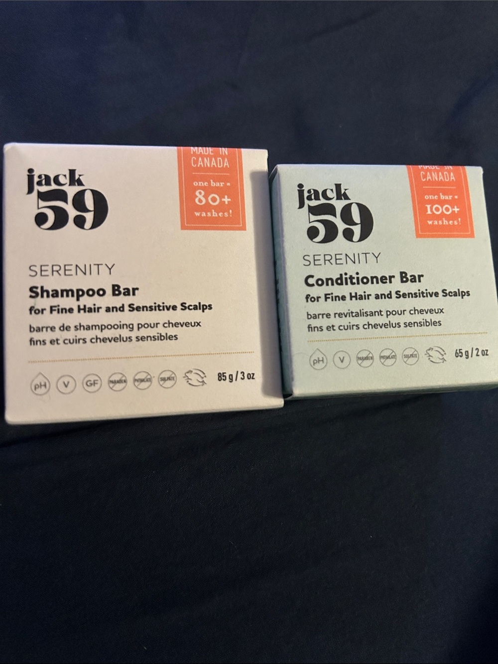 Jack 59 Serenity Shampoo Bar & Conditioner Bar - new never used